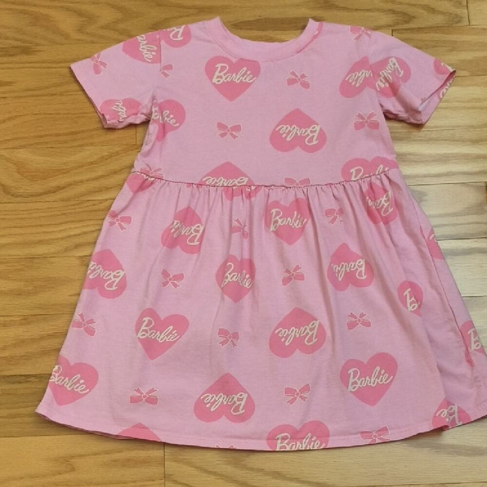 H&M + Barbie Short Sleeve Jersey Dress, Size 5T/6 EUC